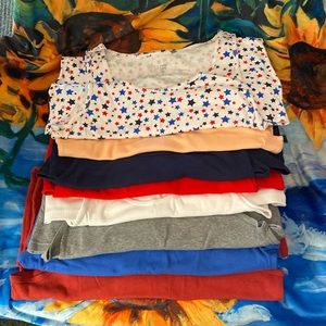 8 Ribbed tank tops in a bundle